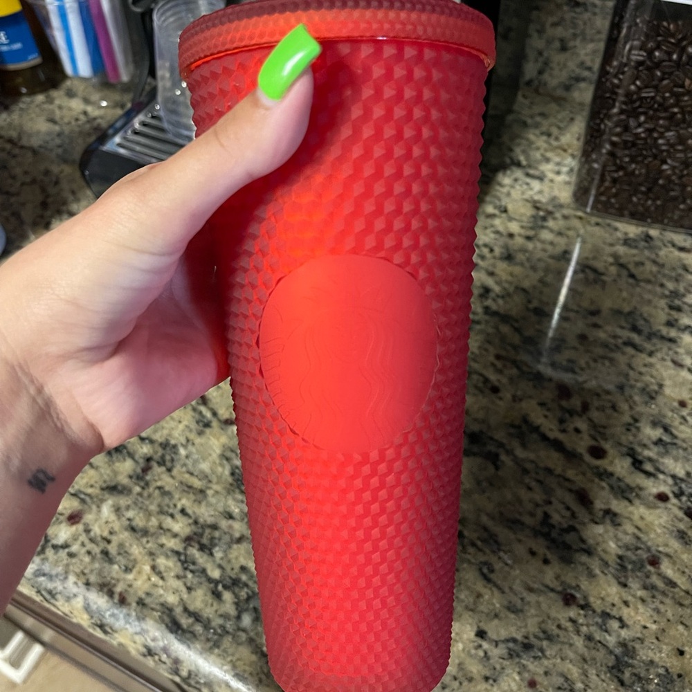 Starbucks Red Textured Tumbler
